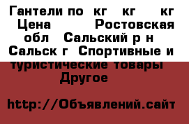 Гантели по 4кг .6кг .12 кг › Цена ­ 100 - Ростовская обл., Сальский р-н, Сальск г. Спортивные и туристические товары » Другое   